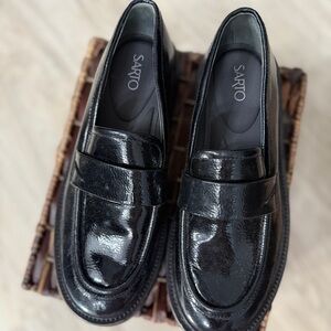 SARTO By Franco Sarto Shiny Black Loafers